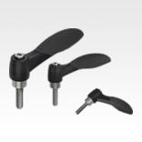 带外螺纹的 2K 锁紧手柄，不锈钢螺纹嵌入件 - inch