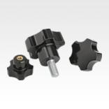 塑料（热固性塑料）五星把手，钢制螺纹嵌入件