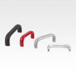 粉末涂层或阳极氧化铝制弓形把手，椭圆形型材，从操作侧安装