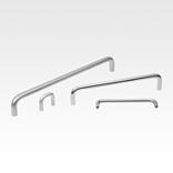 不锈钢弓形把手 1.4404，经抛光处理或喷砂圆形型材，从背面安装