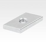 Tapped rectangular plates
for C-profile mounting rails System 28
