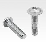 Screws with flattened pan head and hexalobular socket, similar to DIN 34805
