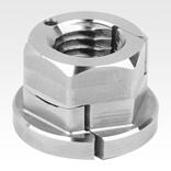 Hexagon nuts, QT steel, two-part 
with collar
