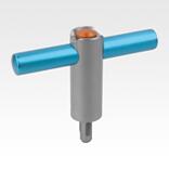 Threaded lifting pin, stainless steel, self-locking with grip