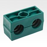 DIN 3015 第 3 部分的双夹持件夹钳，
带肋内衬，带预紧