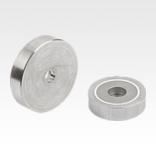 磁铁（带座磁铁）带圆柱形钻孔，材质 SmCo，带不锈钢壳体
