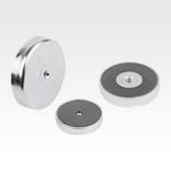 磁铁（带座磁铁）带内螺纹，材质为硬铁氧体