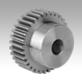钢制圆柱齿轮，模数1.5 齿部铣削，竖直啮合，啮合角 20°