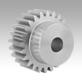 不锈钢圆柱齿轮，模数 2 齿部铣削，竖直啮合，啮合角 20°