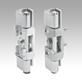 Concealed hinges die-cast zinc, steel or stainless steel with lock, folded edge 23 mm