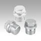 Screw plugs, steel or stainless steel, with collar and external hexagon DIN 910
