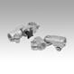 Tube clamp joint, aluminium, T-piece, for round tubes