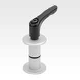 Rotary positioning stage clamps, aluminium, with clamping lever