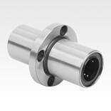 带中心法兰的钢制线性滚珠轴承，圆形设计