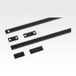 Linear scales, aluminium, self-adhesive or with holes, thickness 2 mm