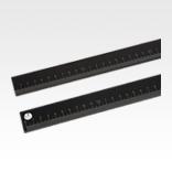 Linear scales, aluminium, self-adhesive or with holes, thickness 6 mm
