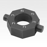 Cardan adapter for trapezoidal thread nuts with flange