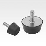 钢制橡胶金属缓冲器，带外螺纹的锥形 K 型