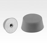 不锈钢橡胶金属缓冲器，圆锥形 EK 类，带内螺纹，灰色