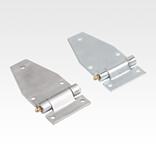 Strap hinges, steel or stainless steel, Form B, short leaf