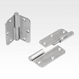 Strap hinges, steel or stainless steel, Form C, right-hand version