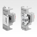 Concealed hinges die-cast zinc, steel or stainless steel, folded edge 23 mm