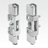 Concealed hinges die-cast zinc, steel or stainless steel with lock, folded edge 23 mm