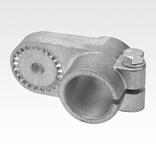 Tube clamps, swivel half, aluminium, with sunken teeth