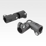 Tube clamp joints, plastic, straight, for round tubes