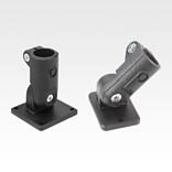 Tube clamps swivel base, plastic