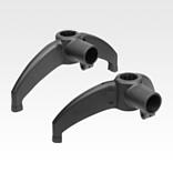 圆管的塑料件管接头底脚
双支腿，带横向连接杆