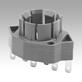 Contact elements, flat plug connection, button function type CT
