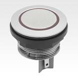 带环形照明的按键，内置款式，Ø 22.3 mm
扁插头接口，紧凑型