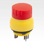 Emergency stop button built-in version Ø 22.3 mm flat plug connection for hygienic areas