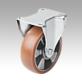 带弹性实心橡胶胎面钢板脚轮，中型规格