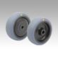 Polypropylene wheels, electrically conductive, with rubber tread