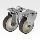 带耐磨聚氨酯胎面钢板转向轮和脚轮，标准型