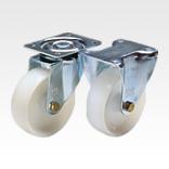 带尼龙轮钢板转向轮和脚轮，标准型