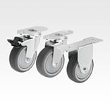 钢制转向轮和脚轮，用于铝制型材的 TPU 胎面