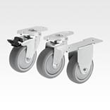 钢制转向轮和脚轮，用于铝制型材的 TPE 胎面