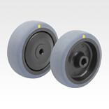 Polypropylene wheels, electrically conductive, with rubber tread