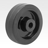Heavy-duty wheels solid rubber with polyamide wheel hubs