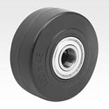 Heavy-duty wheels, solid rubber with polyamide or steel wheel hub