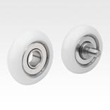 凸面塑料导向辊轮，分别提供不带和带不锈钢销轴