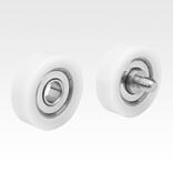 圆柱形塑料导向辊轮，分别提供带和不带不锈钢销轴