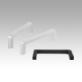 Pull handles, square aluminium