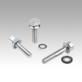 Stainless steel hexagon head bolts with collar and seal and shim washer for Hygienic USIT® set