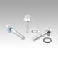 Hex head bolt, stainless steel, with low head 
and seal and shim washer for Hygienic USIT® set