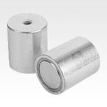 罐形磁铁，带内螺纹，材质为 NdFeB
