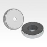 磁铁（带座磁铁），带圆柱形钻孔，材质为永磁铁氧体